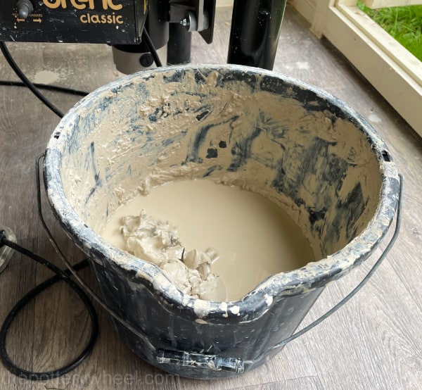 clay in reclaim bucket
