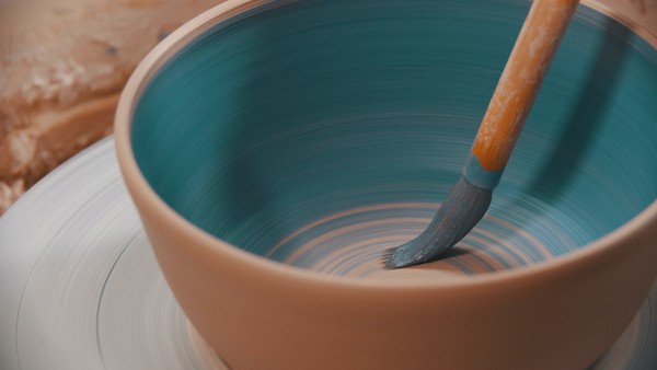 Painting with clay slip