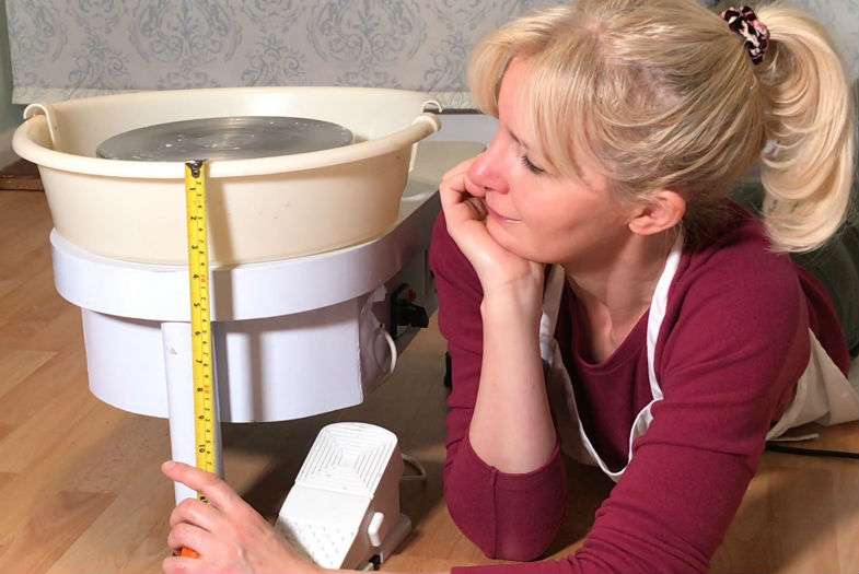 What height should a potters wheel be