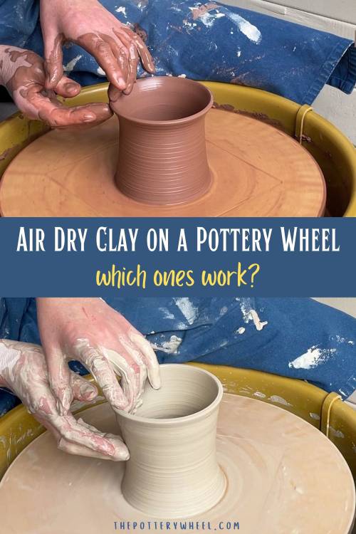 Air dry clay on the pottery wheel pin