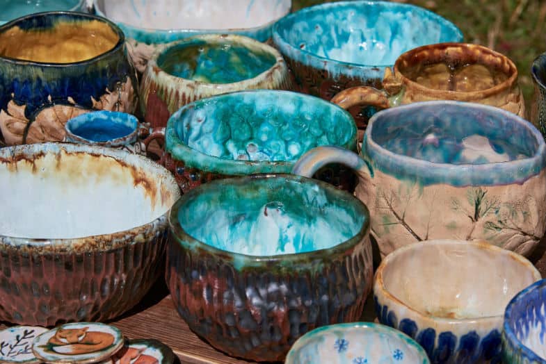 Oxidation and reduction in pottery