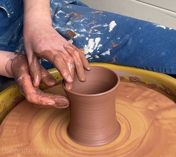 Pulling the walls on the air dry clay