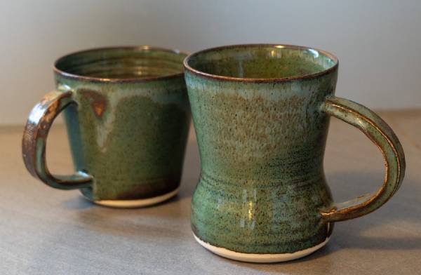 Stoneware clay mugs