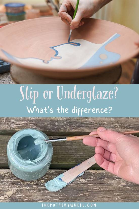 The difference between slip and underglaze pin