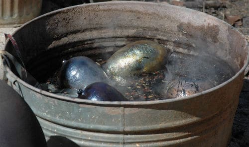 cleaning raku pottery