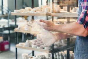 How to clean up clay dust