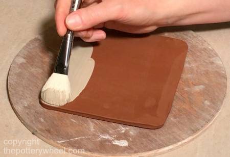 making sgraffito with slip