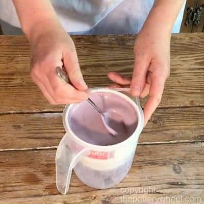 how to make colored clay slip