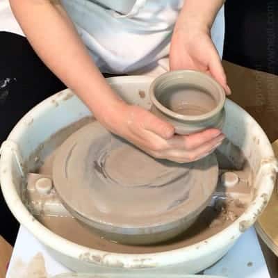 how to remove a pot from the pottery wheel