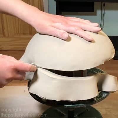making a plaster hump mold to drape clay