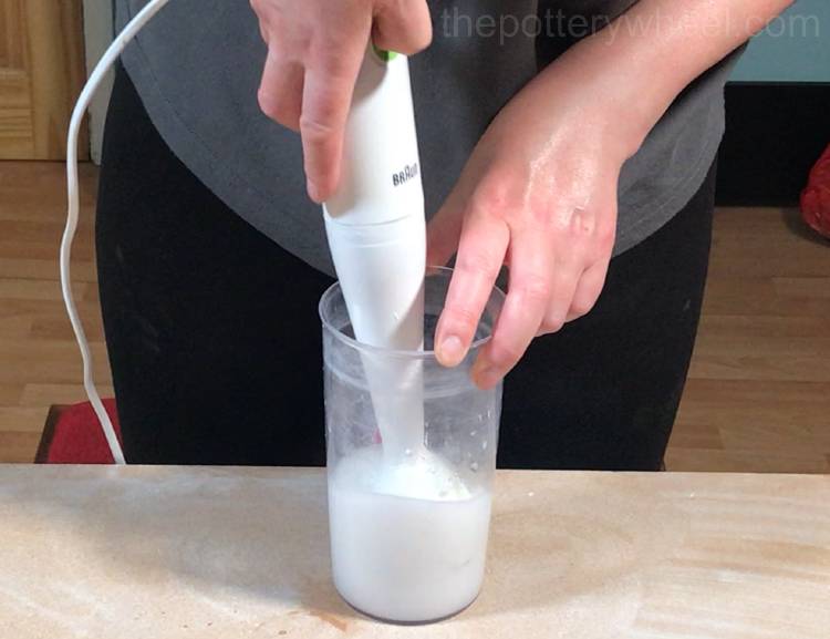mixing paper and vinegar