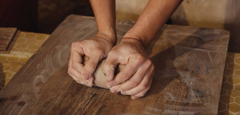 pottery wedging surface