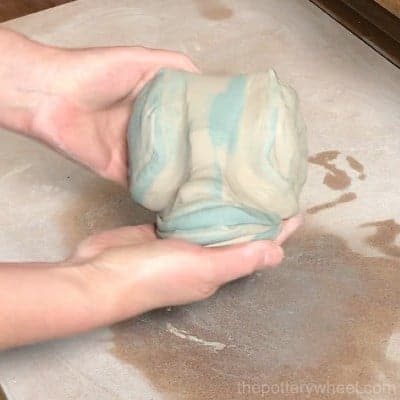 how to make marbled pottery from clay