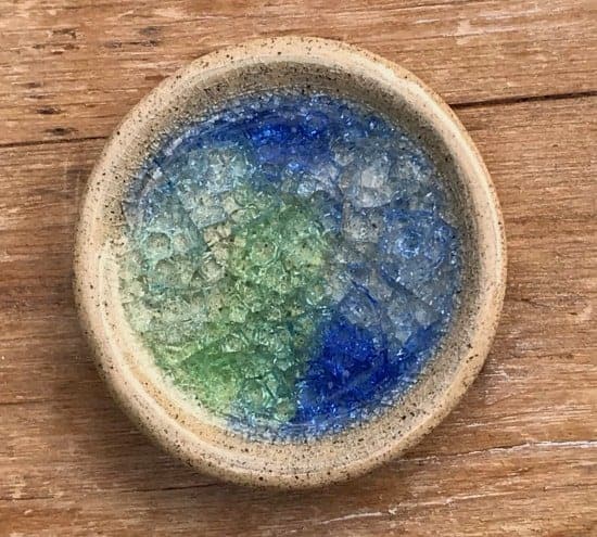melting marbles in pottery