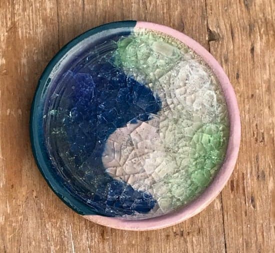 melting marbles in pottery