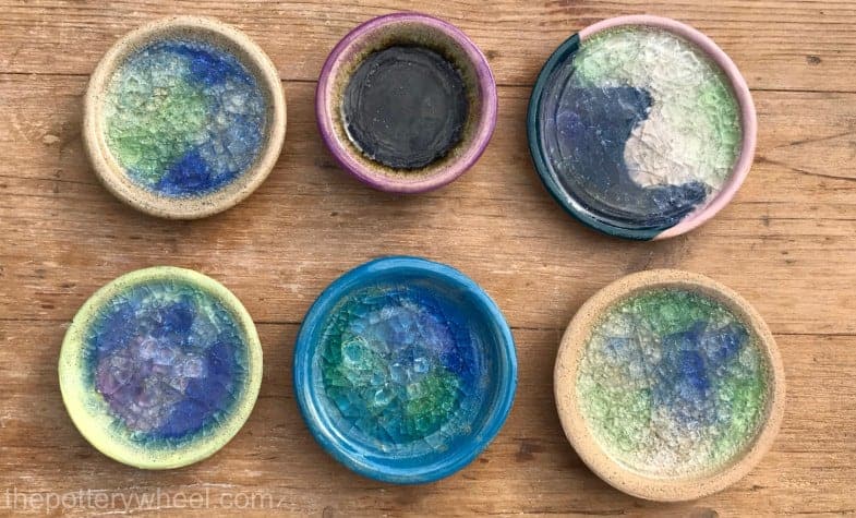 melting marbles in pottery