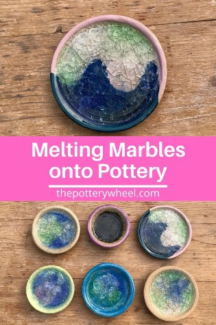 melting marbles in pottery