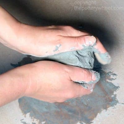 using stains to make colored clay