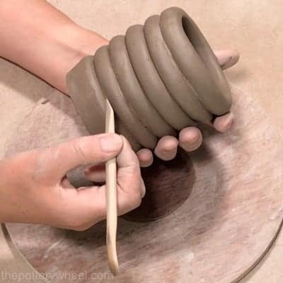 easy coil pots with cylinder shape