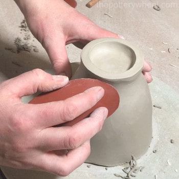 making a pinch pot mug