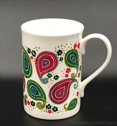 Acrylic paint on on sale ceramic mug