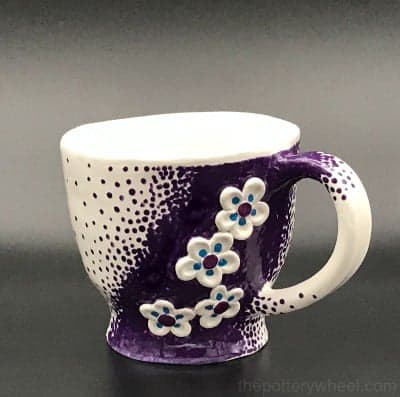 Artist Paint Water Mug, White Ceramic Painters Water Cup, Fine
