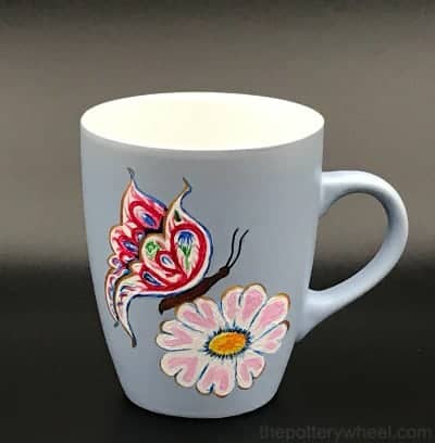 Acrylic paint mug painting:Acrylic coffee cup painting&painting