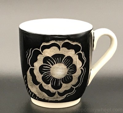 sgraffito mug