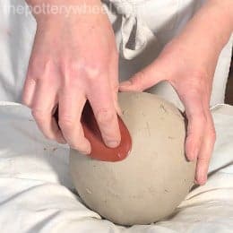 using rubber rib on double pinch pot