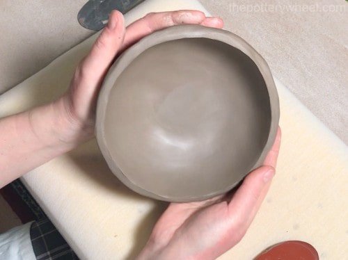 ceramic techniques for smoothing a pinch pot bowl