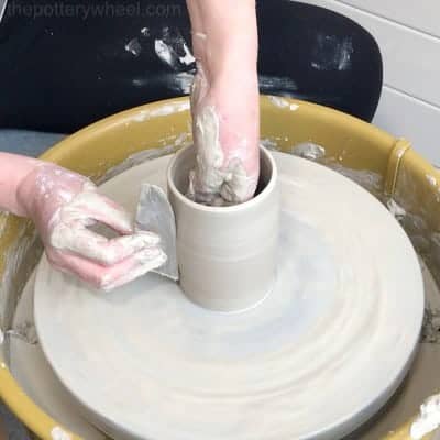 removing the slip from the clay