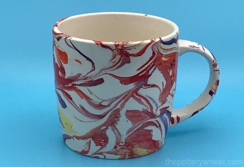 decorating pottery with marbled underglaze