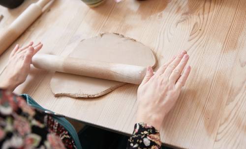 surface for rolling clay