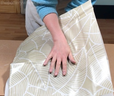 vinyl tablecloth for rolling clay