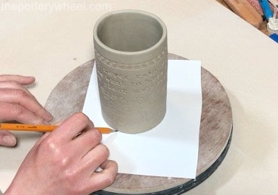 making the base of a slab built mug