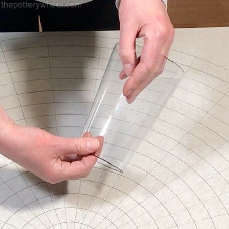 demonstrating shape of acetate template