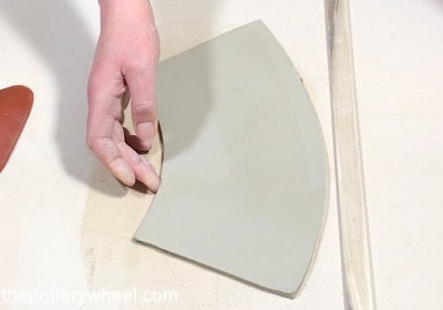 conical shaped slab of clay