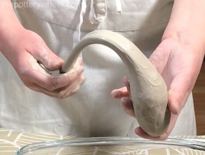 curving the pulled handle round