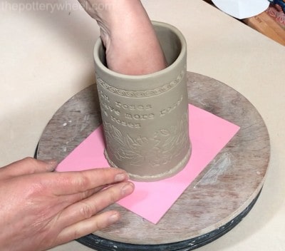 adding the base to slab built mug