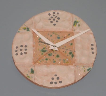 slab built pottery clock