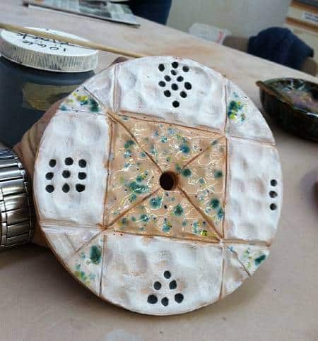 slab pottery clock