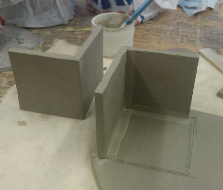 constructing a slab pottery box