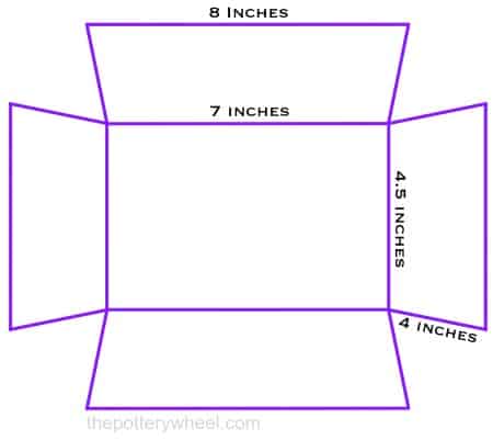 template for slab built butter dish