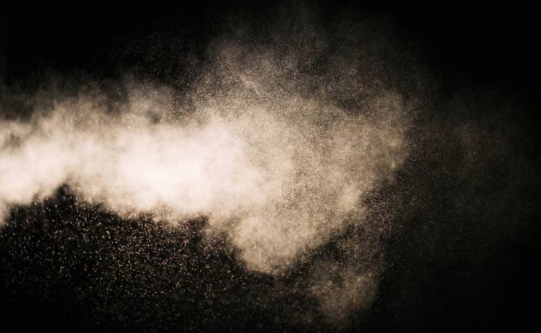 silica dust in the air