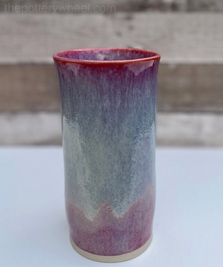 cylinder shaped slab pottery vase