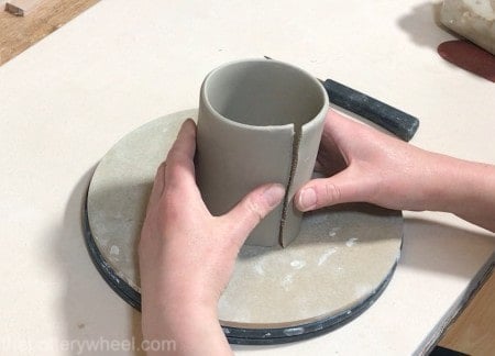 making a cylinder mug
