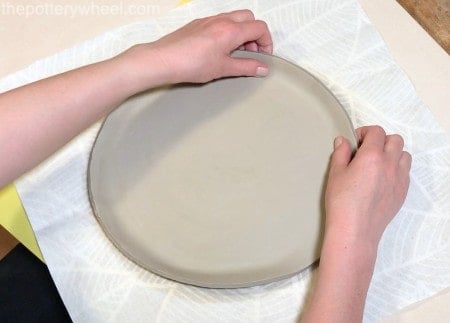 making a slab pottery plate