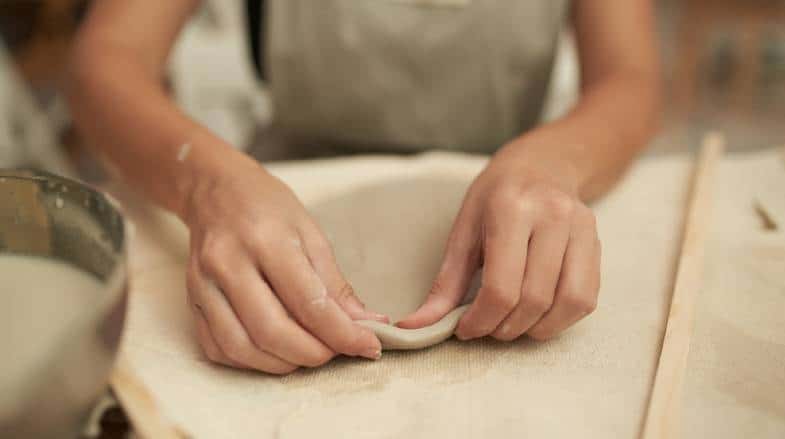 making slab pottery