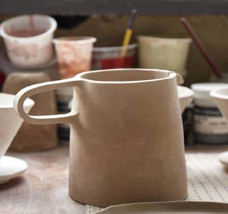 slab pottery teacup