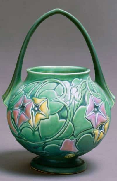 Green Roseville Pottery Vase